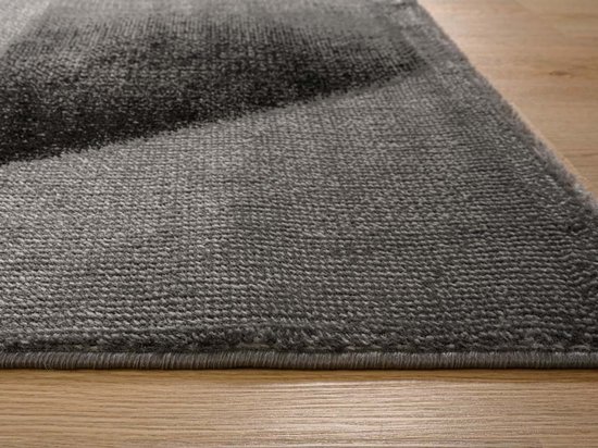 Tapis moderne - Toile noir/gris 80x150 cm