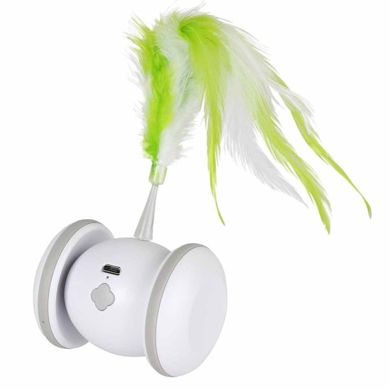 Kattenspeeltje Racing Roller 6,5x5x5cm wit