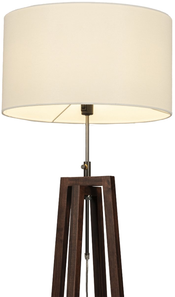 Lumidora Vloerlamp 31346 - LILLE - E27 - Wit - Bruin - Beige - Hout - ⌀ 45 cm