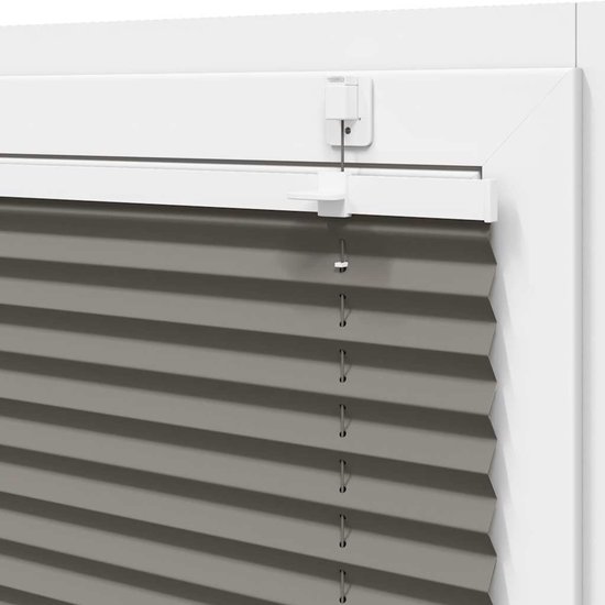 Plisségordijn Solo ondoorzichtig - Montagemateriaal - Zuignappen - Aluminium wit - 70