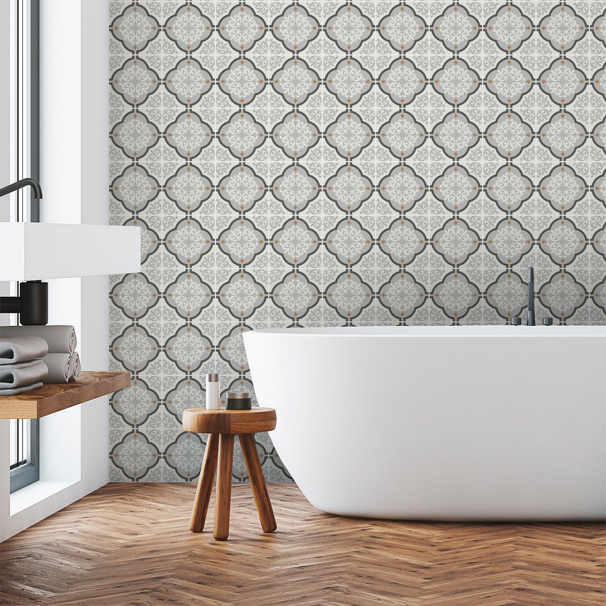 Ambiance Sticker Zelfklevende tegelmuurstickers voor keuken en badkamer - 30 AZULEJOS GERMANY tegelstickers - 30 stickers 10x10cm Multi color
