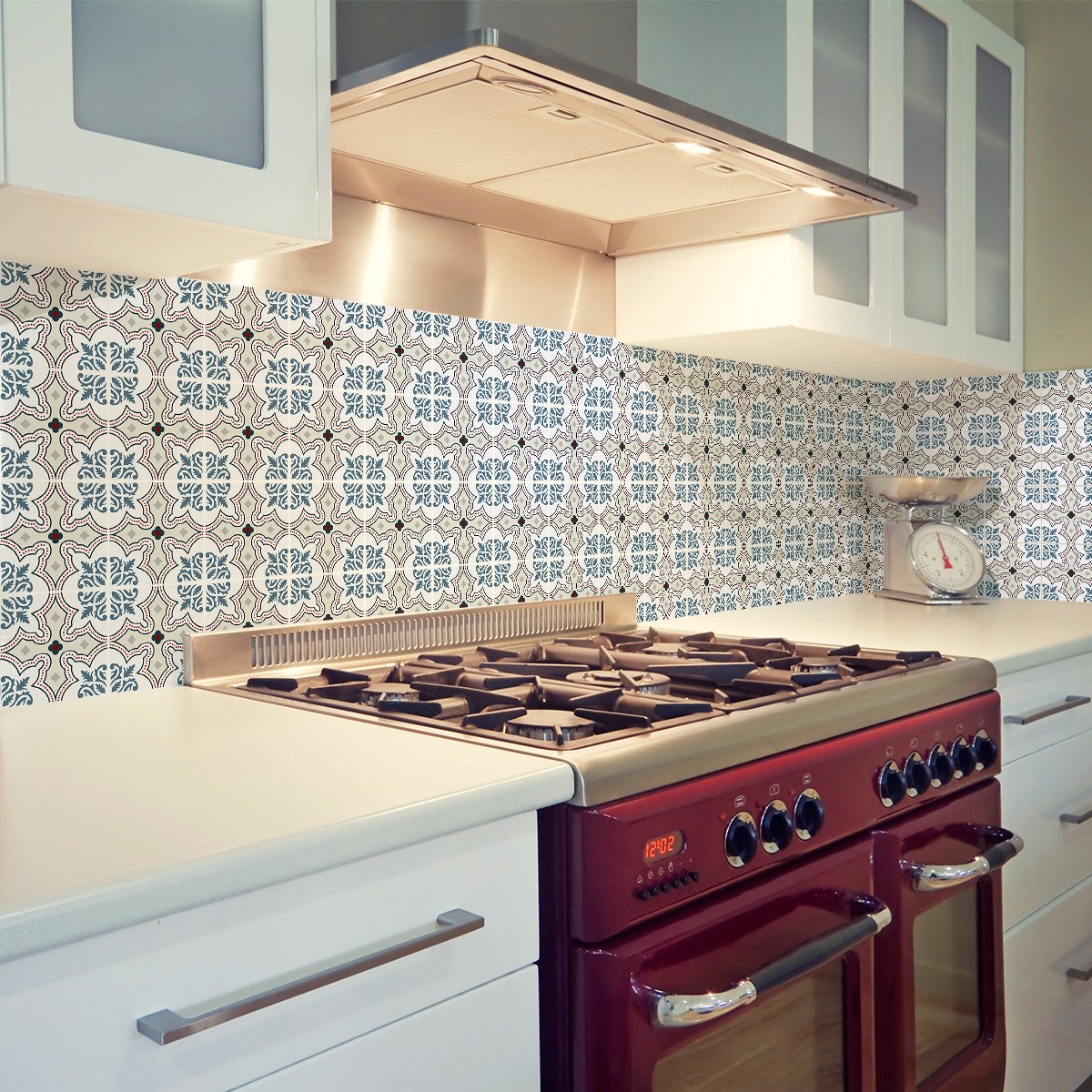 Ambiance Sticker Tegelstickers voor de muur in keuken en badkamer - 24 tegelstickers - 24 stickers, 20x20 cm Multi color