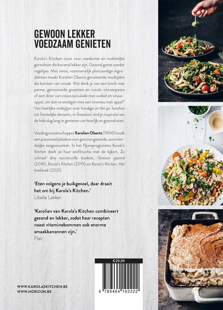 Karola's Kitchen: Smaakvol - back cover