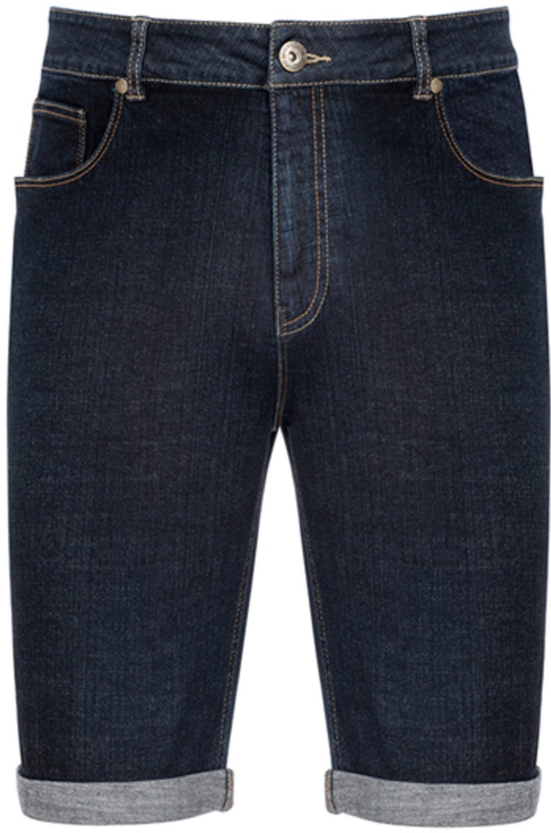 Milanoro - Uitverkoop: stijlvolle, comfortabele jeansshort voor heren - Zwartblauw - L