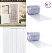 Bol.com vidaXL Deurgordijn 300x26 mm 10 m PVC transparant - Deurgordijn - Deurgordijnen - Strokengordijn - Stroken Gordijn aanbieding