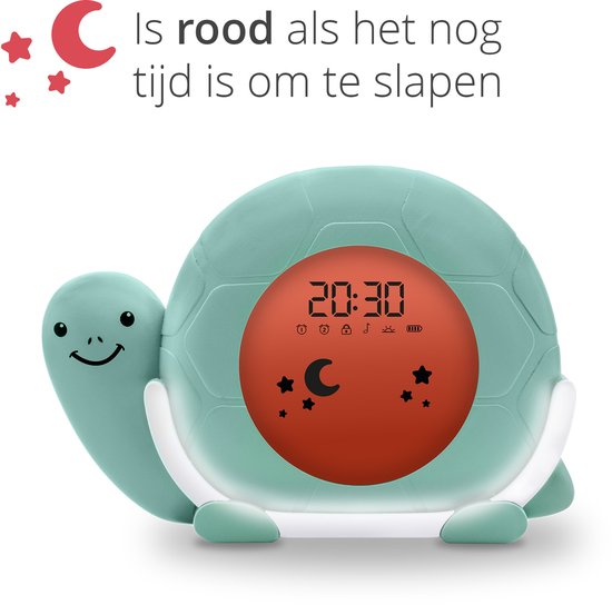 LUVION® Schildpad Slaaptrainer - Kinderwekker - Slaapwekker - Met nachtlamp, witte ruis en wekker timer - Slaaphulp voor kinderen vanaf de peuter leeftijd - Ook leuk als nachtlampje voor baby's van LUVION — afbeelding 4