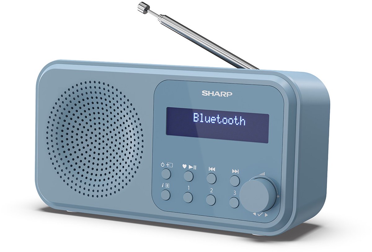 Sharp DR-P420(BL) Portable DAB - FM radio met Bluetooth - blauw