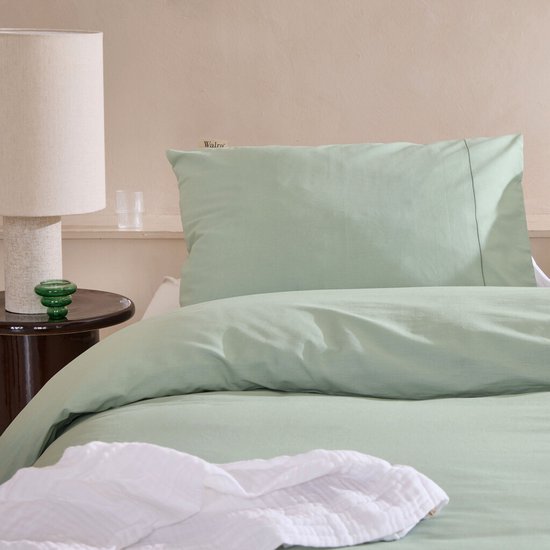 Walra Dekbedovertrek Remade Uni Essence - 240x220 - 100% katoen - Groen van Walra — afbeelding 3