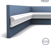 Cimaise Corniche Moulure flexible Décoration de stuc Orac Decor P8020F LUXXUS Profil décoratif du mur 2 m
