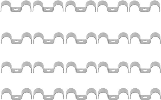 MACHSWON 10 STKS Stijve Pijp Riem Klem 25mm 304 Rvs Pijp Clips Twee Gat Buis Riem Spanning Clips U-Tube Klem Zadel Clips Ring Slang Klem