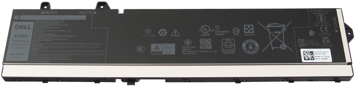 Dell 0RCVVT Batterij - 83Wh