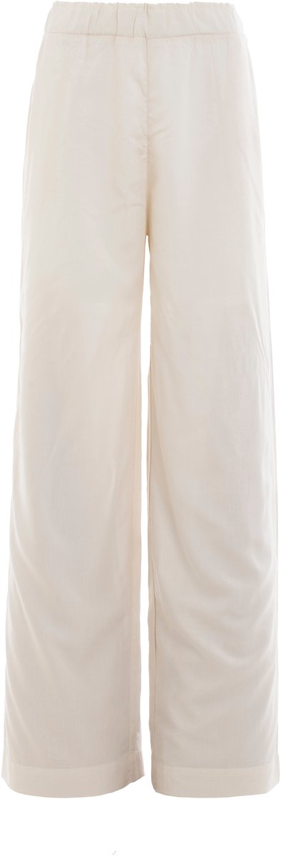 Knit Factory Nova Dames Pantalon - Dames broek - Pantalon met steekzakken - Lange broek - Superzacht door 100% modal viscose - Elastisch - Wijde broek - Beige - 40/42