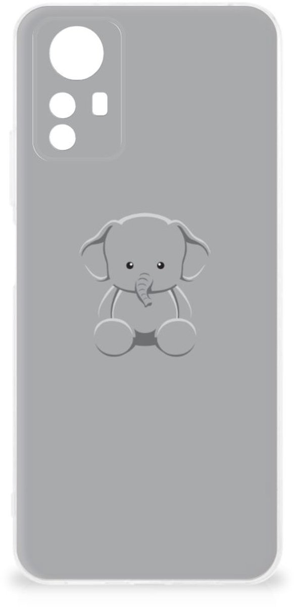 Xiaomi Redmi Note 12S Telefoonhoesje met Naam Grijs Baby Olifant