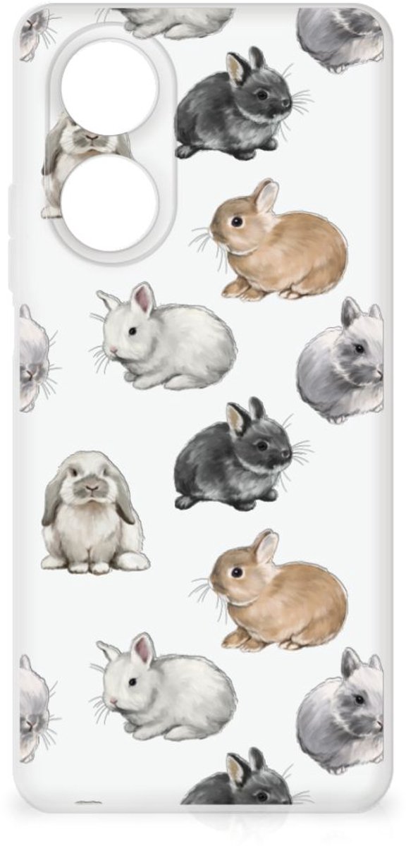 TPU Hoesje voor OPPO A58 4G Konijntjes