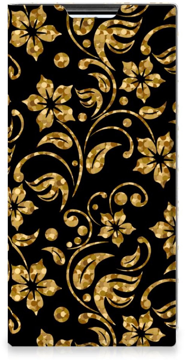 Samsung Galaxy S22 Ultra Smart Cover Gouden Bloemen