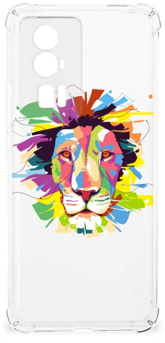 Xiaomi Poco F5 Pro Stevig Bumper Hoesje Lion Color