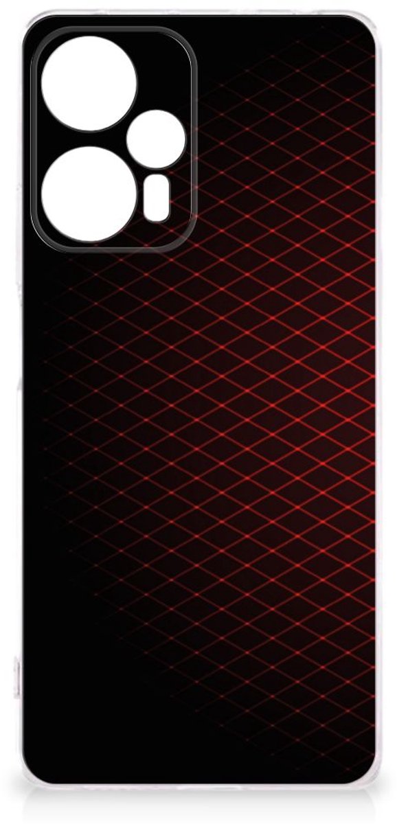Xiaomi Poco F5 TPU bumper Geruit Rood