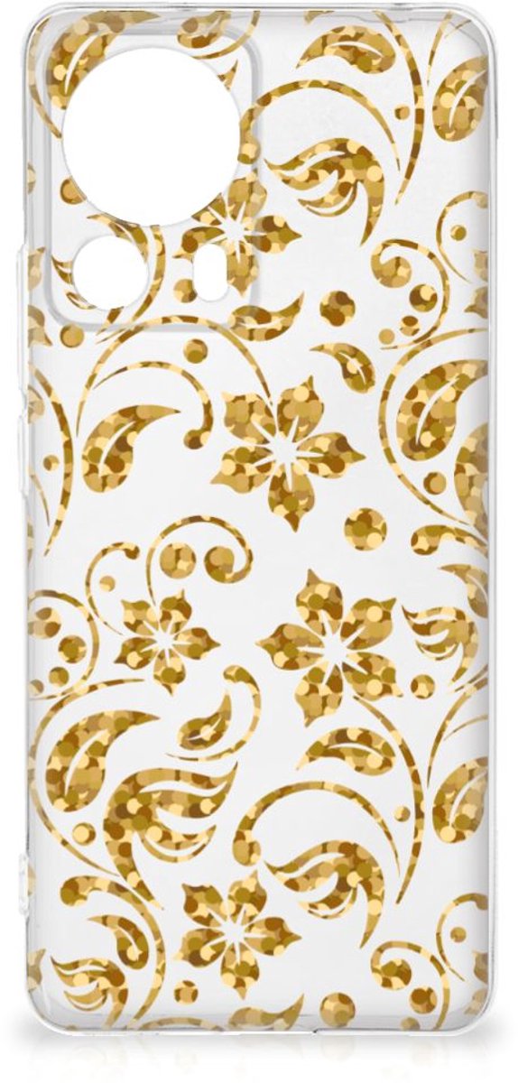 Xiaomi 13 Lite TPU Case Gouden Bloemen