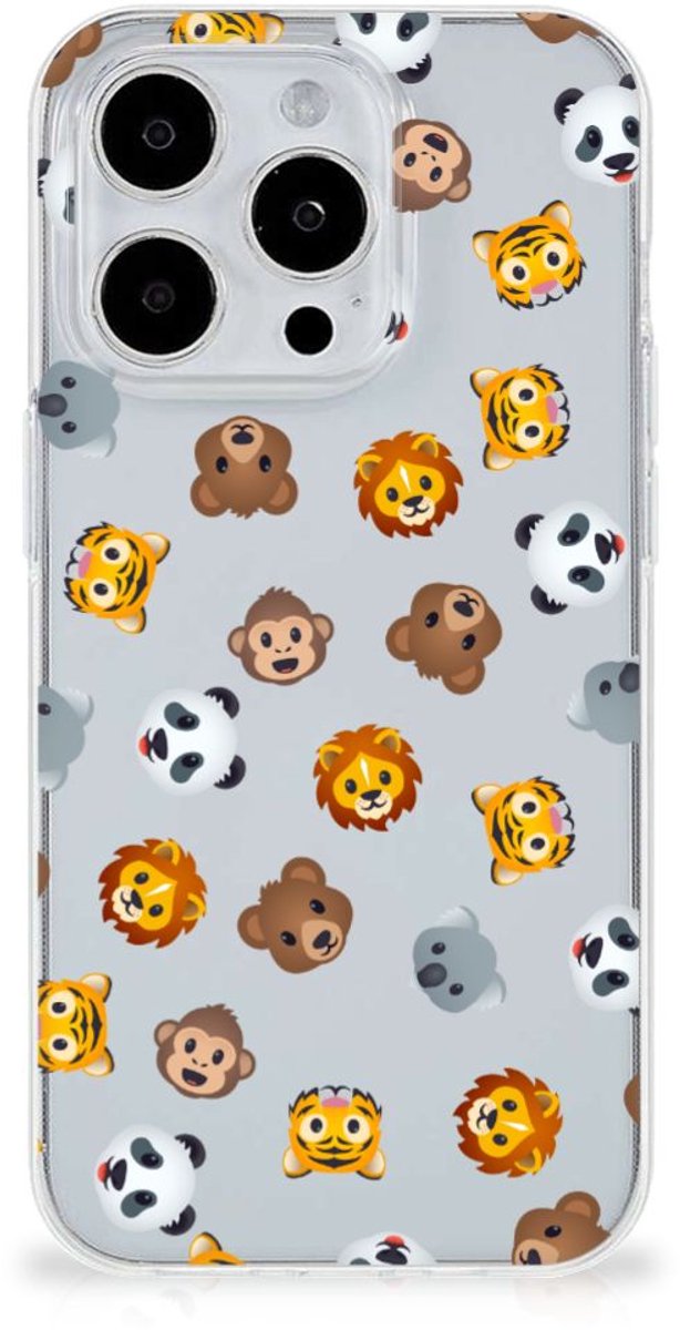 TPU bumper voor iPhone 15 Pro Max Dieren Emojis
