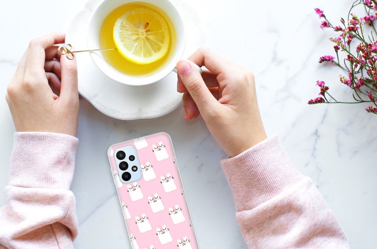 Samsung Galaxy A23 TPU Hoesje Sleeping Cats