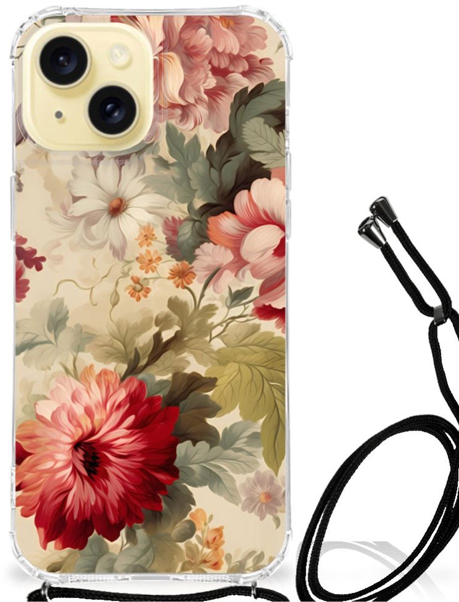 Case voor Apple iPhone 15 Bloemen