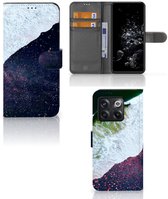 Etuis Portefeuille Compatible avec Cuir Flip Cover Fermeture magnétique pour OnePlus 10T Coque Espace Mer