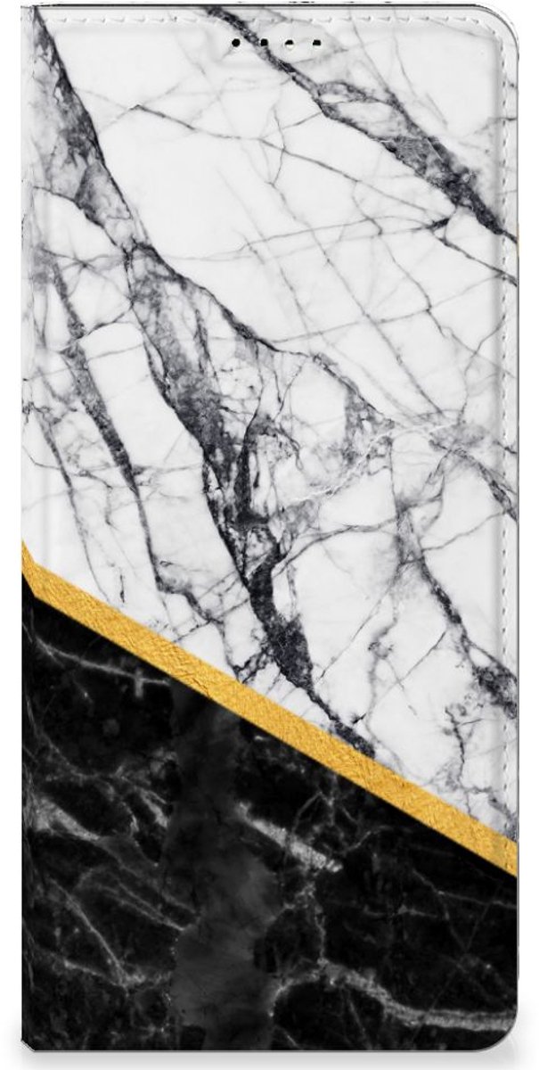 OPPO X6 Pro Standcase Marmer Wit Zwart - Origineel Cadeau Man