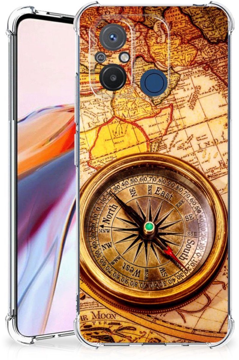 Xiaomi Redmi 12C Telefoonhoesje met valbescherming Kompas