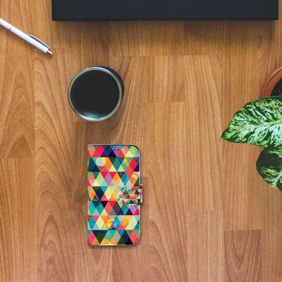 Boekhoesje voor iPhone 13 Mini Telefoon Hoesje Geruit