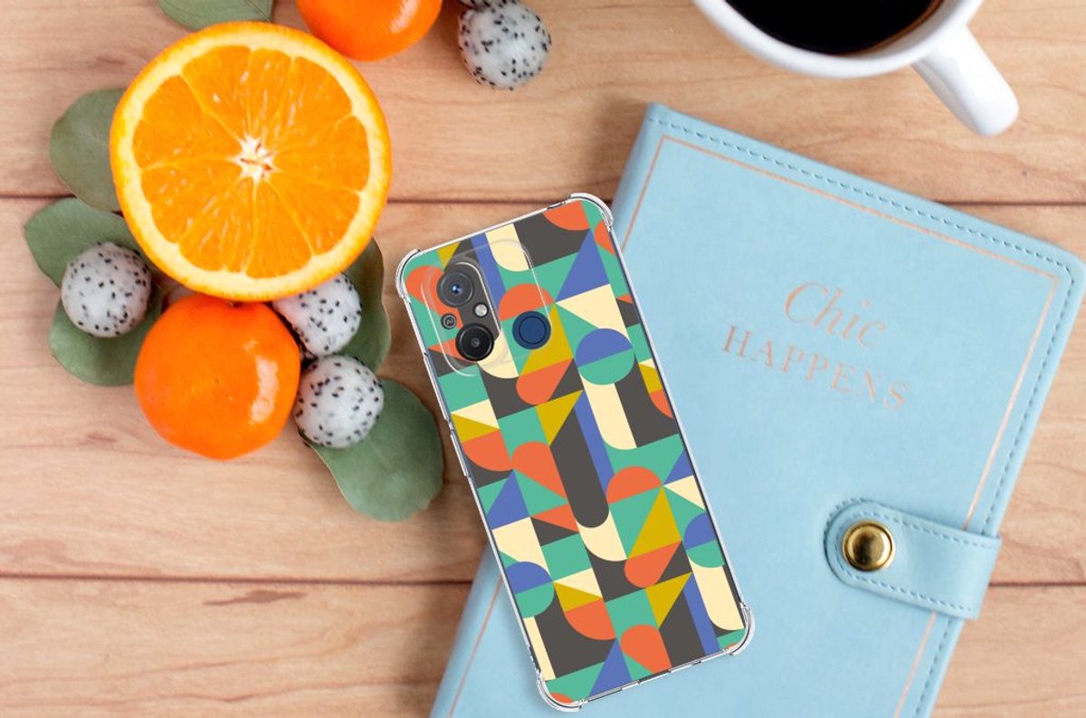 Xiaomi Redmi 12C Doorzichtige Silicone Hoesje Funky Retro