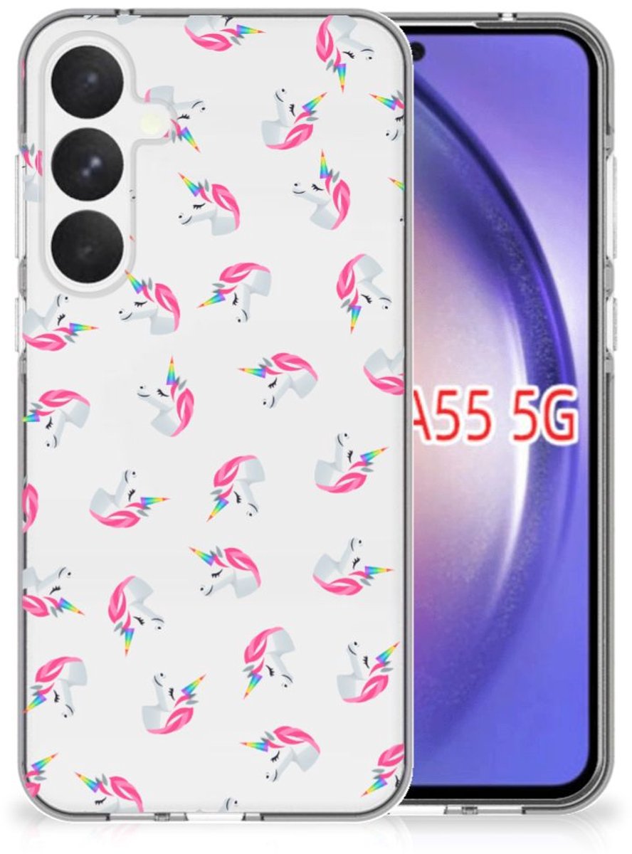 TPU bumper voor Samsung Galaxy A55 Unicorns