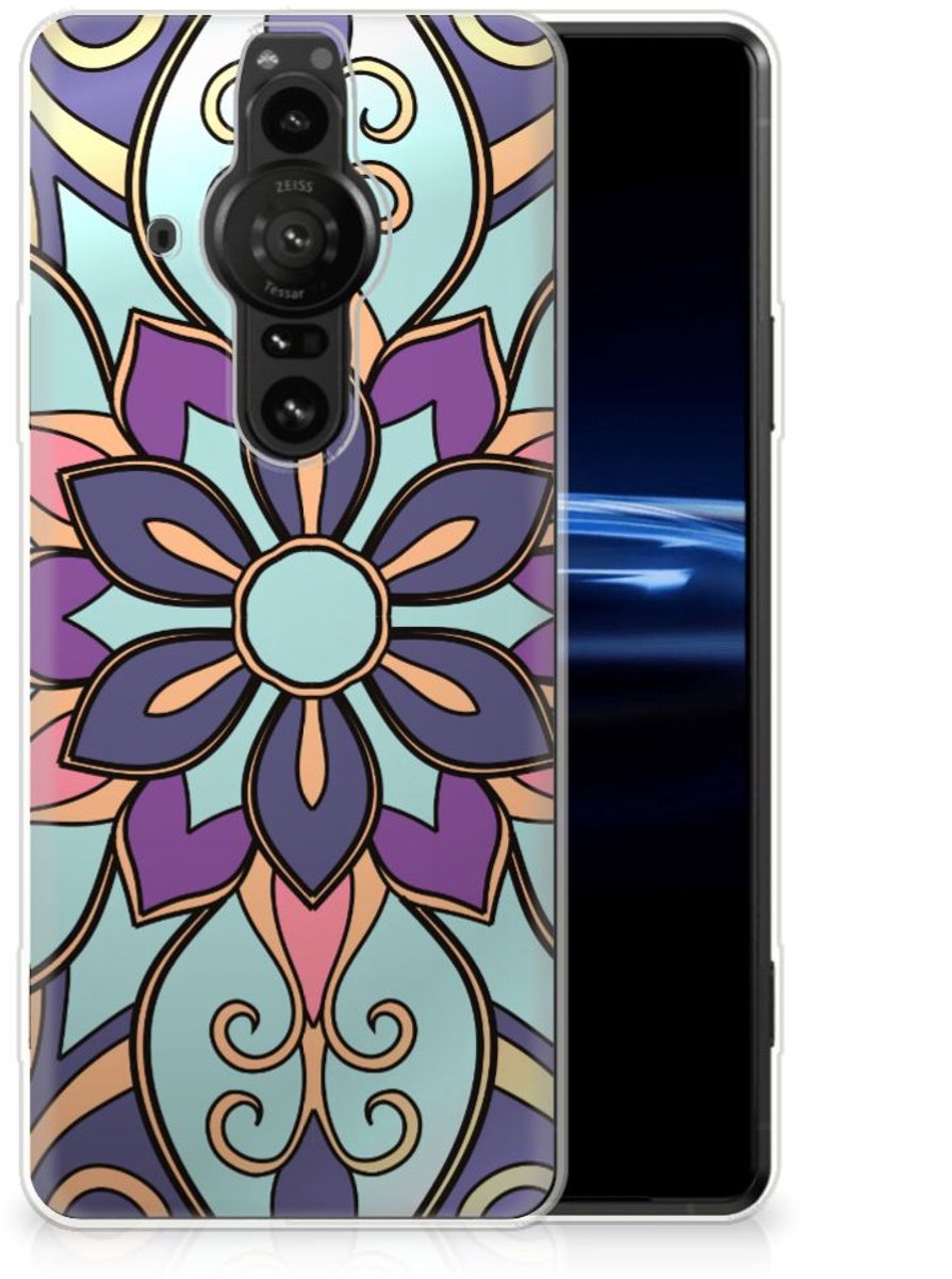 Sony Xperia Pro-I TPU Case Purple Flower