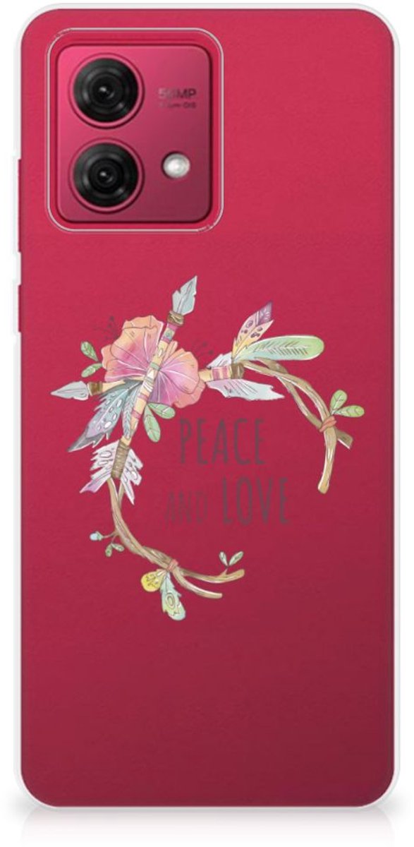 Motorola Moto G84 Telefoonhoesje met Naam Boho Text