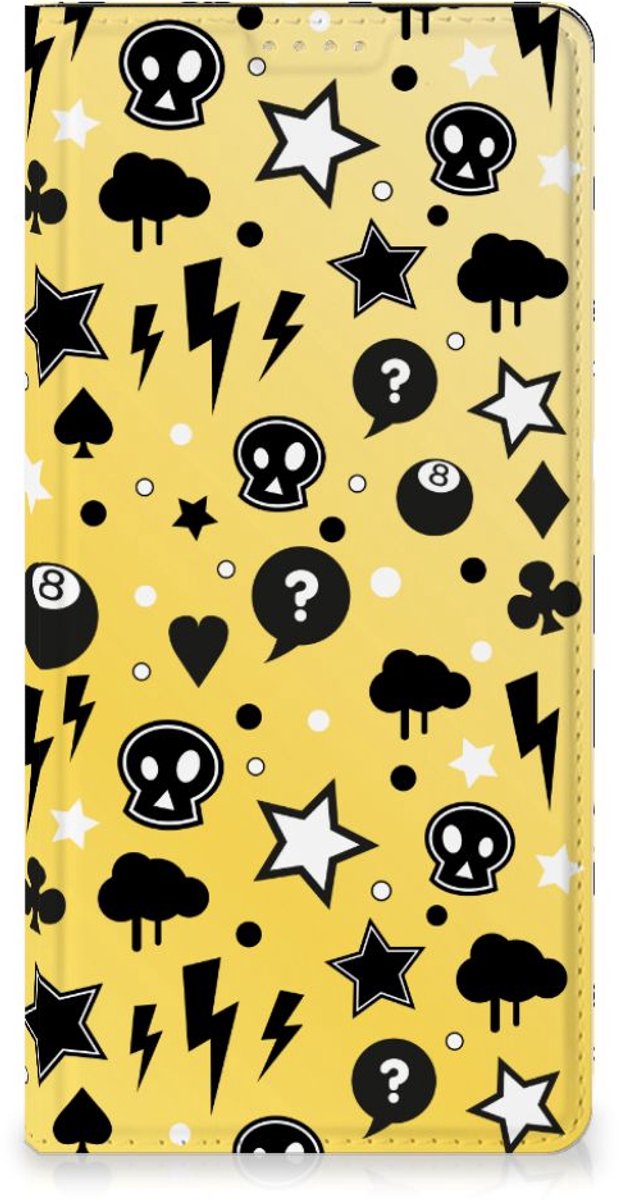 Mobiel BookCase OPPO Reno8 T 5G Punk Geel
