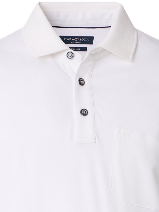 Polo Wit avec poche poitrine 3 boutons Casa Moda - XL