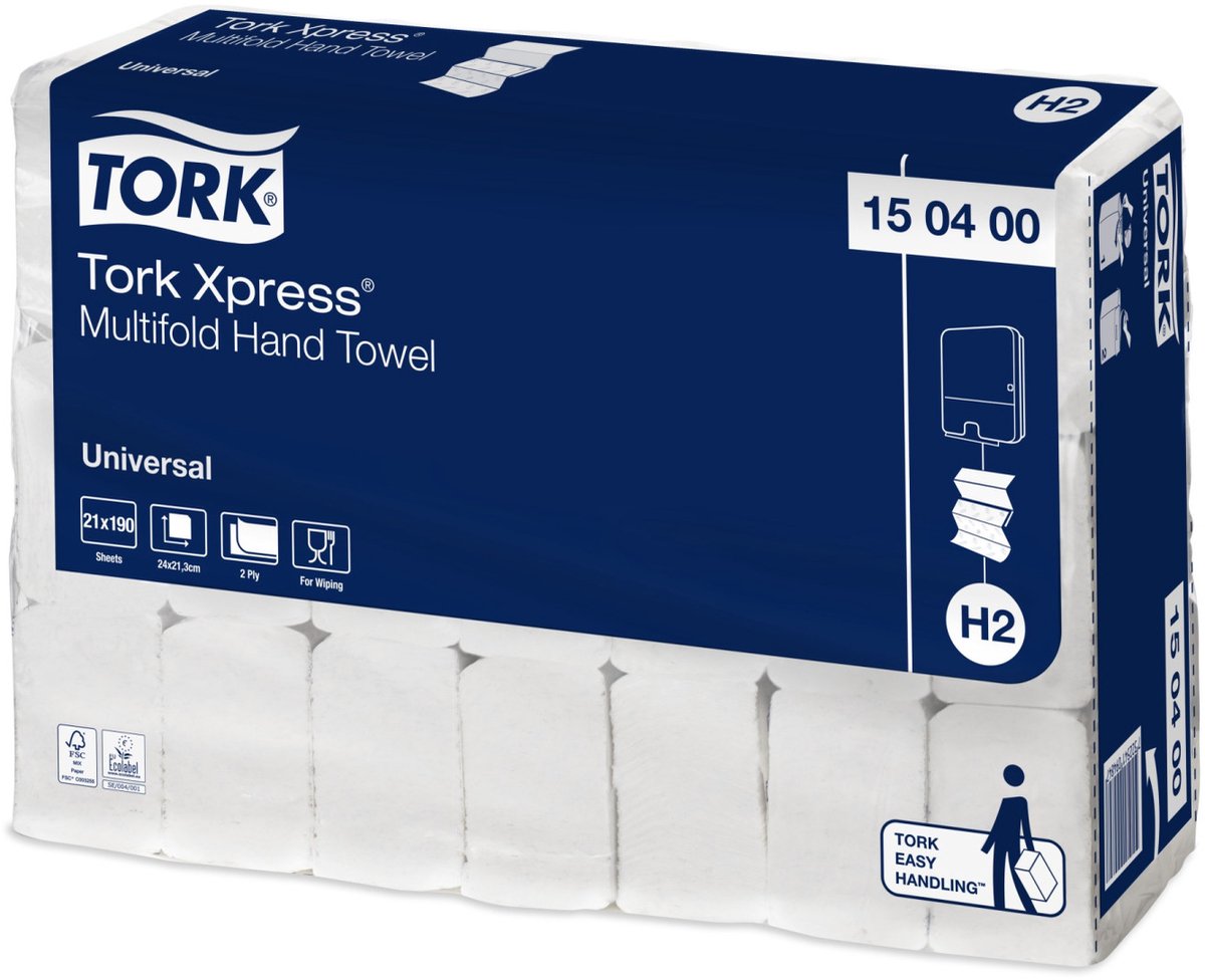 Tork 15 04 00 papieren handdoek 3990 vel Papier Wit