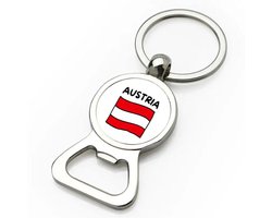 Akyol - austria vlag flesopener - Oostenrijk - reizigers - toerist - verjaardagscadeau - souvenir - vakantie - 9 bij 3 cm