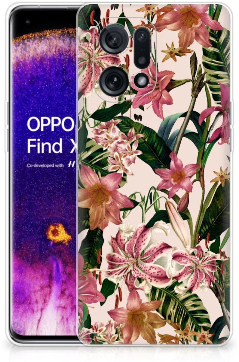 OPPO Find X5 TPU Case Flowers