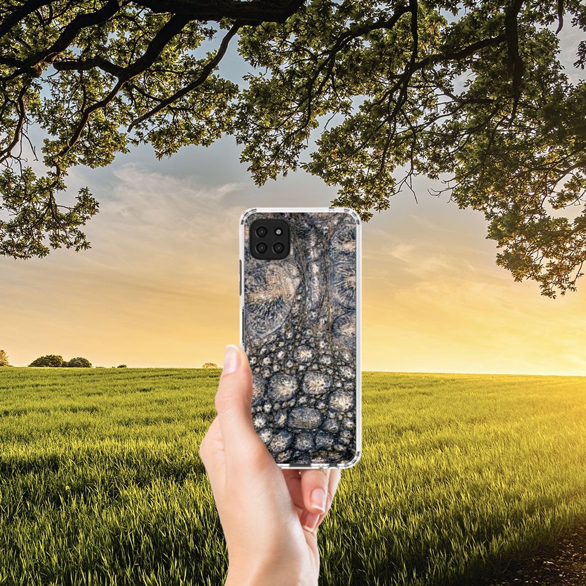Samsung Galaxy A22 5G Case Anti-shock Krokodillenprint