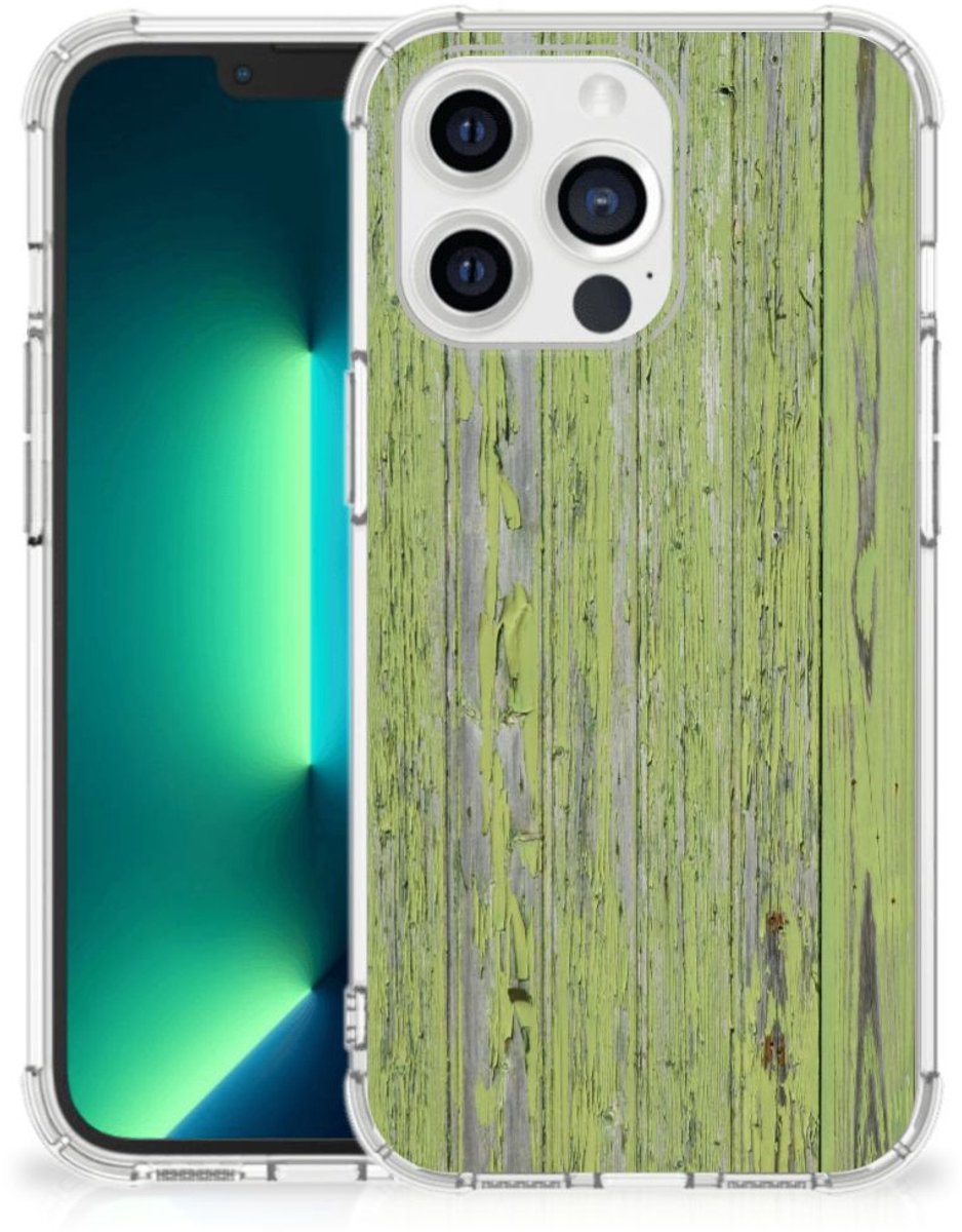 iPhone 13 Pro Max Stevig Telefoonhoesje Green Wood