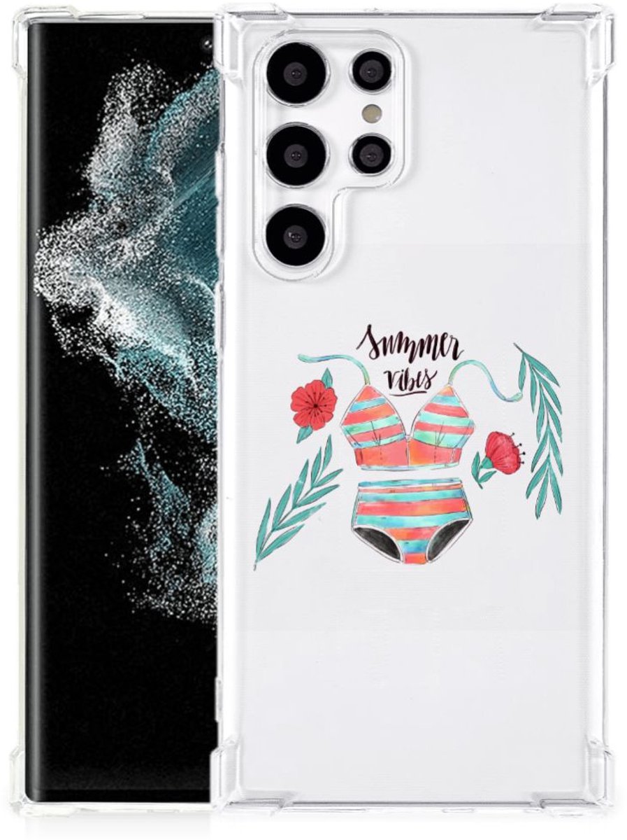 Samsung Galaxy S22 Ultra Stevig Bumper Hoesje Boho Summer