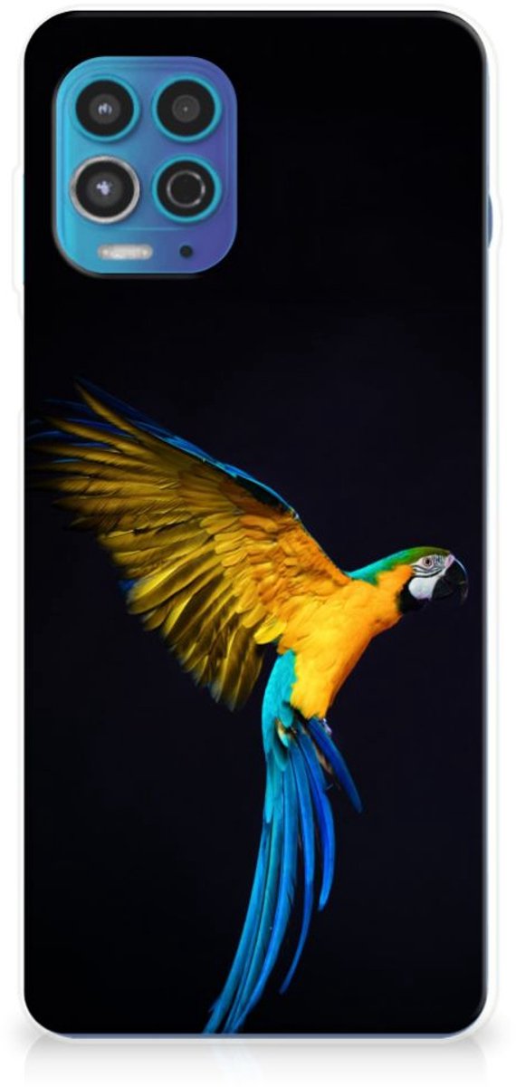Motorola Moto G100 TPU Hoesje Papegaai