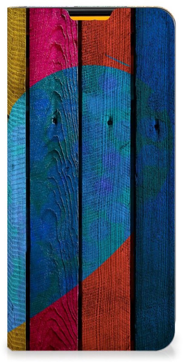 Samsung Galaxy M52 Book Wallet Case Wood Heart - Cadeau voor je Vriend