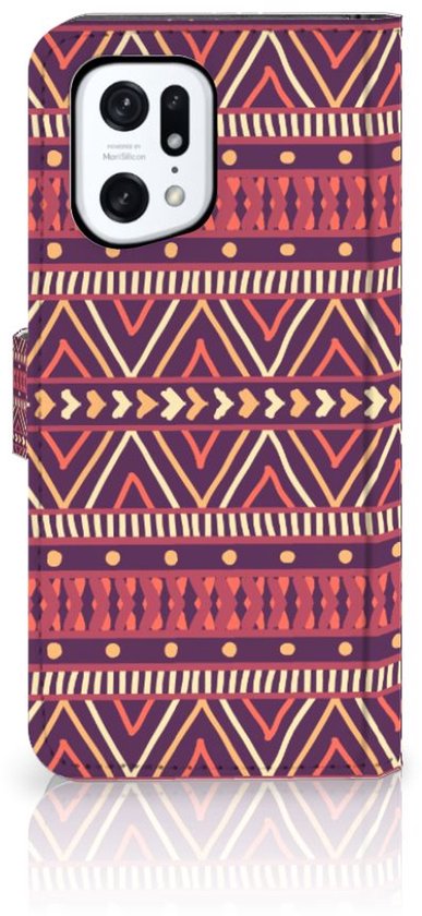Étui pour téléphone portable OPPO Find X5 Pro Bookcase Aztec Violet