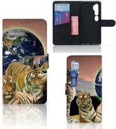 Portefeuille Xiaomi Mi Note 10 Pro Téléphone Portable Couverture Standing pour Prédateurs