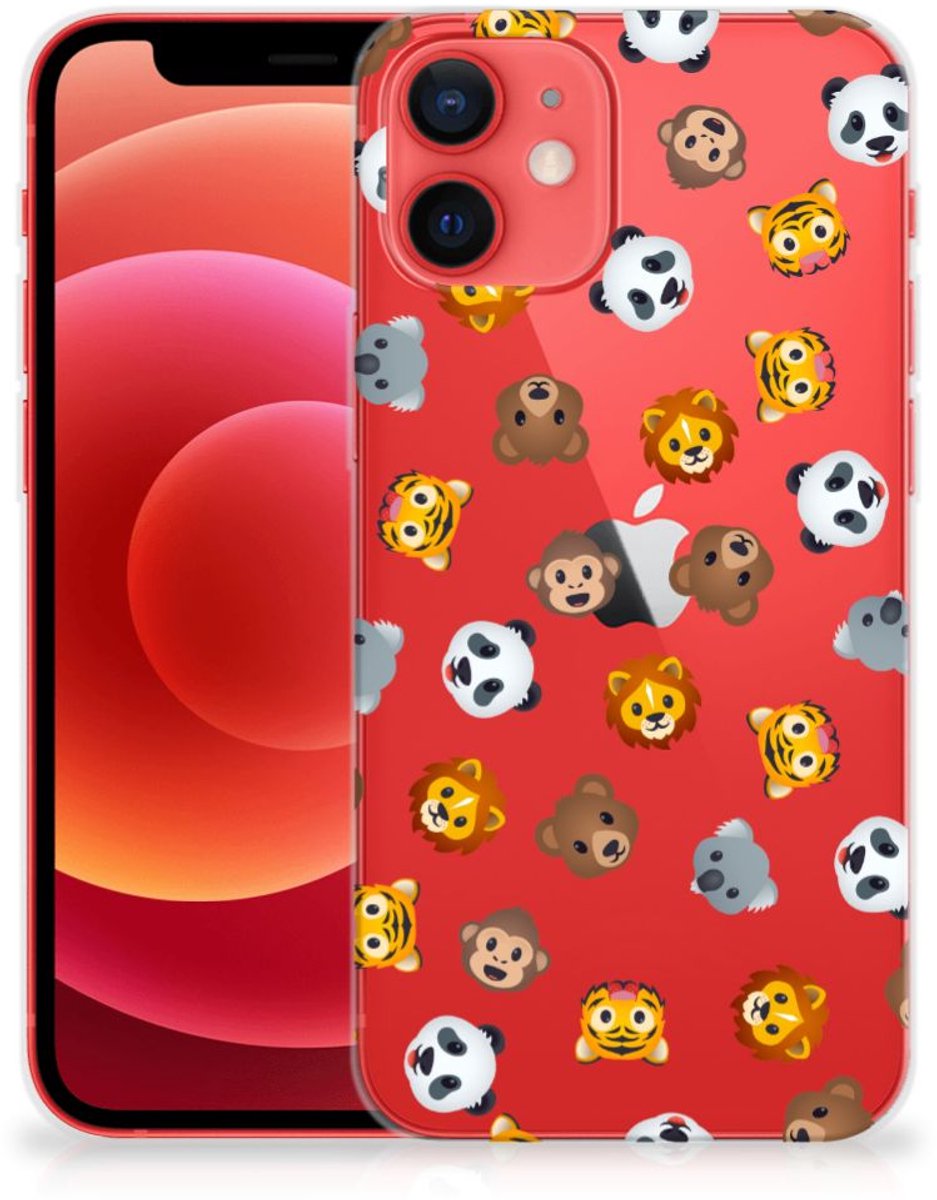 TPU bumper voor iPhone 12 Mini Dieren Emojis