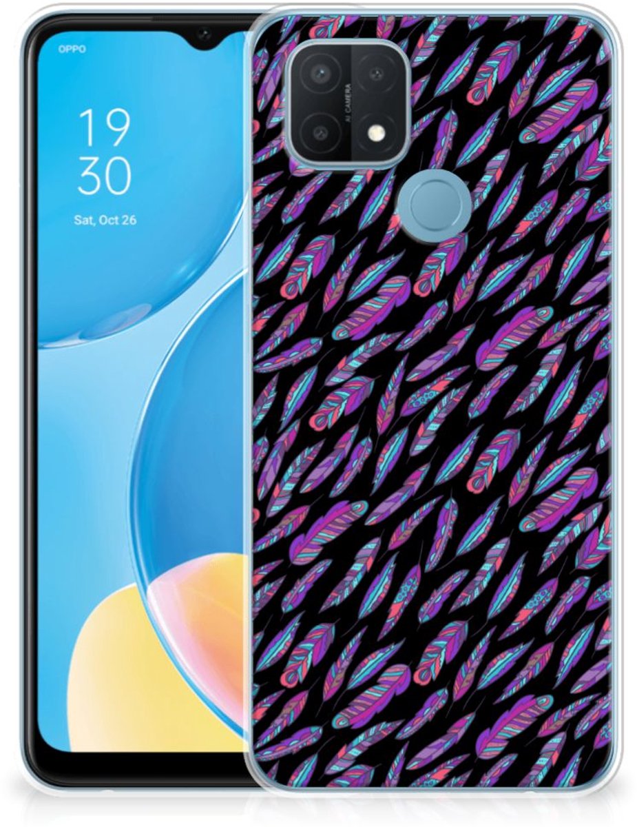 OPPO A15 TPU bumper Feathers Color
