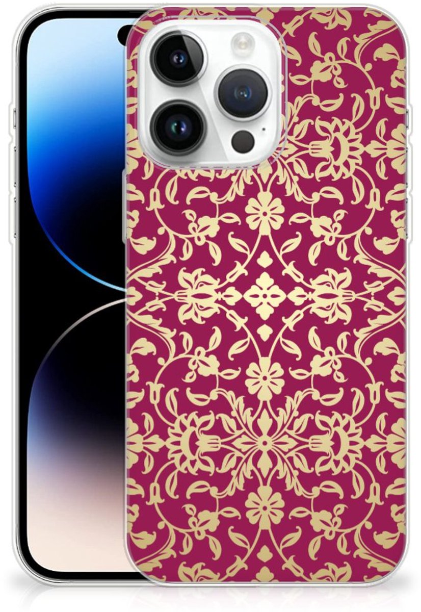 Siliconen Hoesje iPhone 14 Pro Max Barok Pink