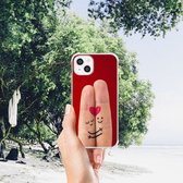 Coque hybride antichoc Apple iPhone 14 Plus Coque de téléphone robuste avec bordure transparente Love