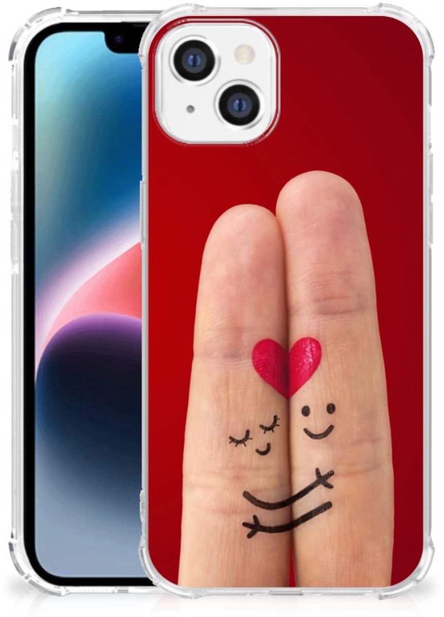 Apple iPhone 14 Plus Anti Shock Bumper Case Liefde - Origineel Romantisch Cadeau
